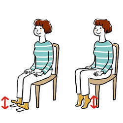 かかとの上げ下げの運動